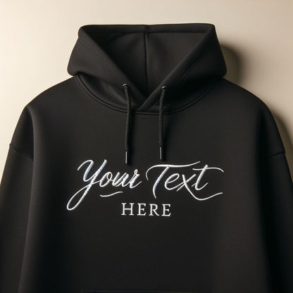 Level Up Your Look: Custom Embroidered Hoodies (Unisex) Black