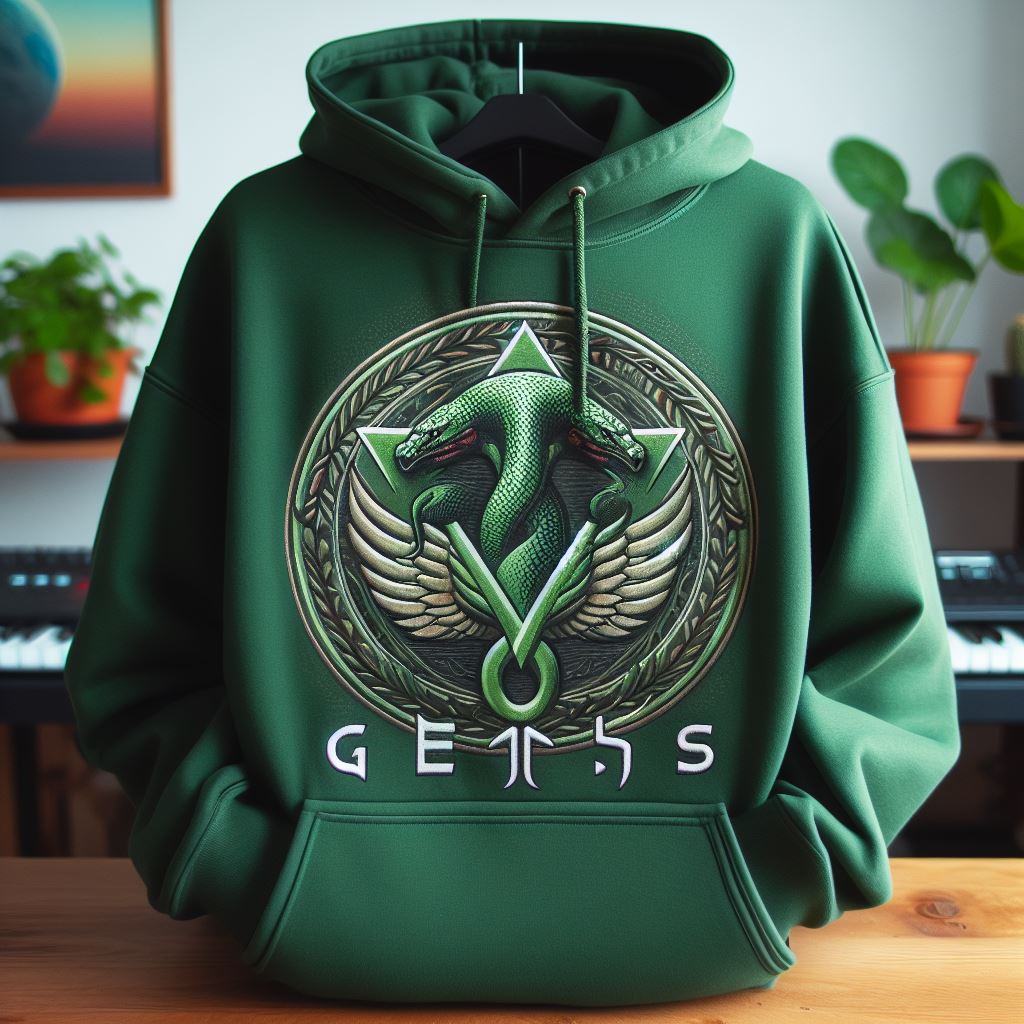 Level Up Your Look: Custom Embroidered Hoodies (Unisex) Green