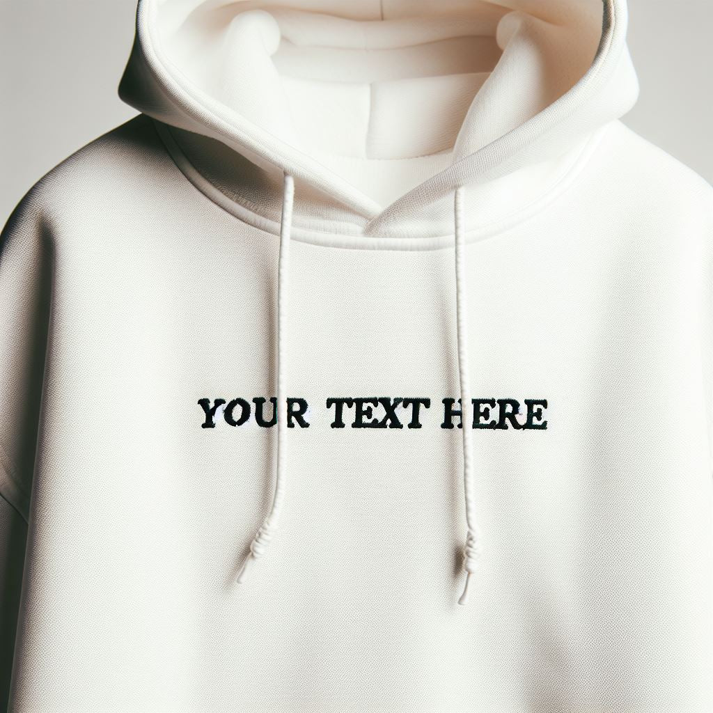 Level Up Your Look: Custom Embroidered Hoodies (Unisex) White