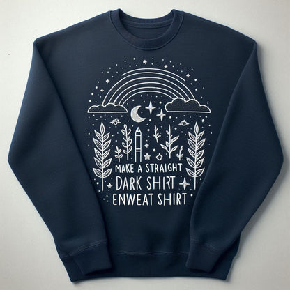 Custom Printed Sweat Shirts Crewneck: Create Your Own  (Unisex) Dark Navy