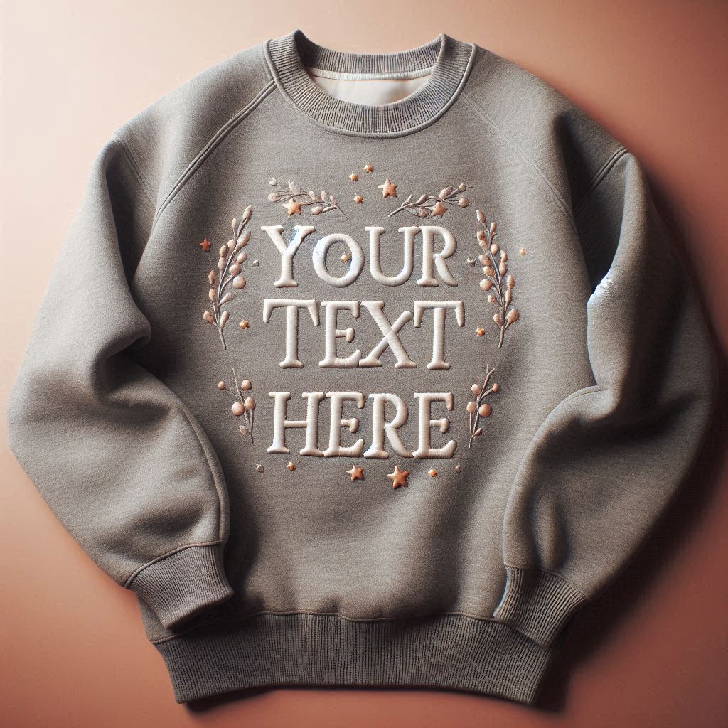 Stitch Your Style: Custom Embroidered Sweatshirts gray