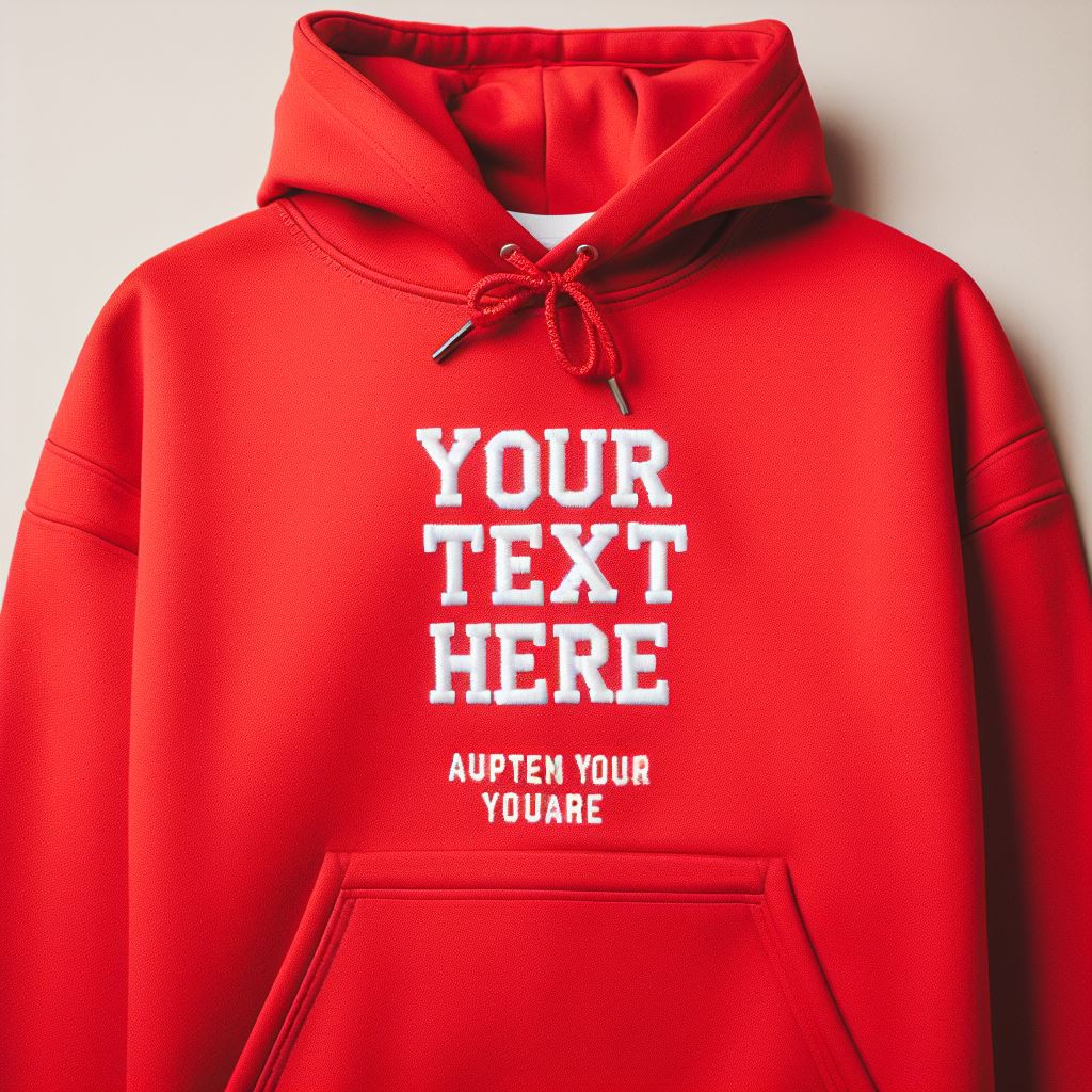 Level Up Your Look: Custom Embroidered Hoodies (Unisex) Red